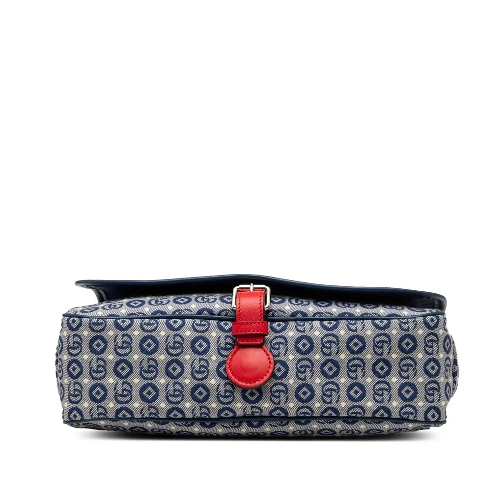 Gucci Kids GG Canvas Star Messenger Bag Blue Very good - Inside View