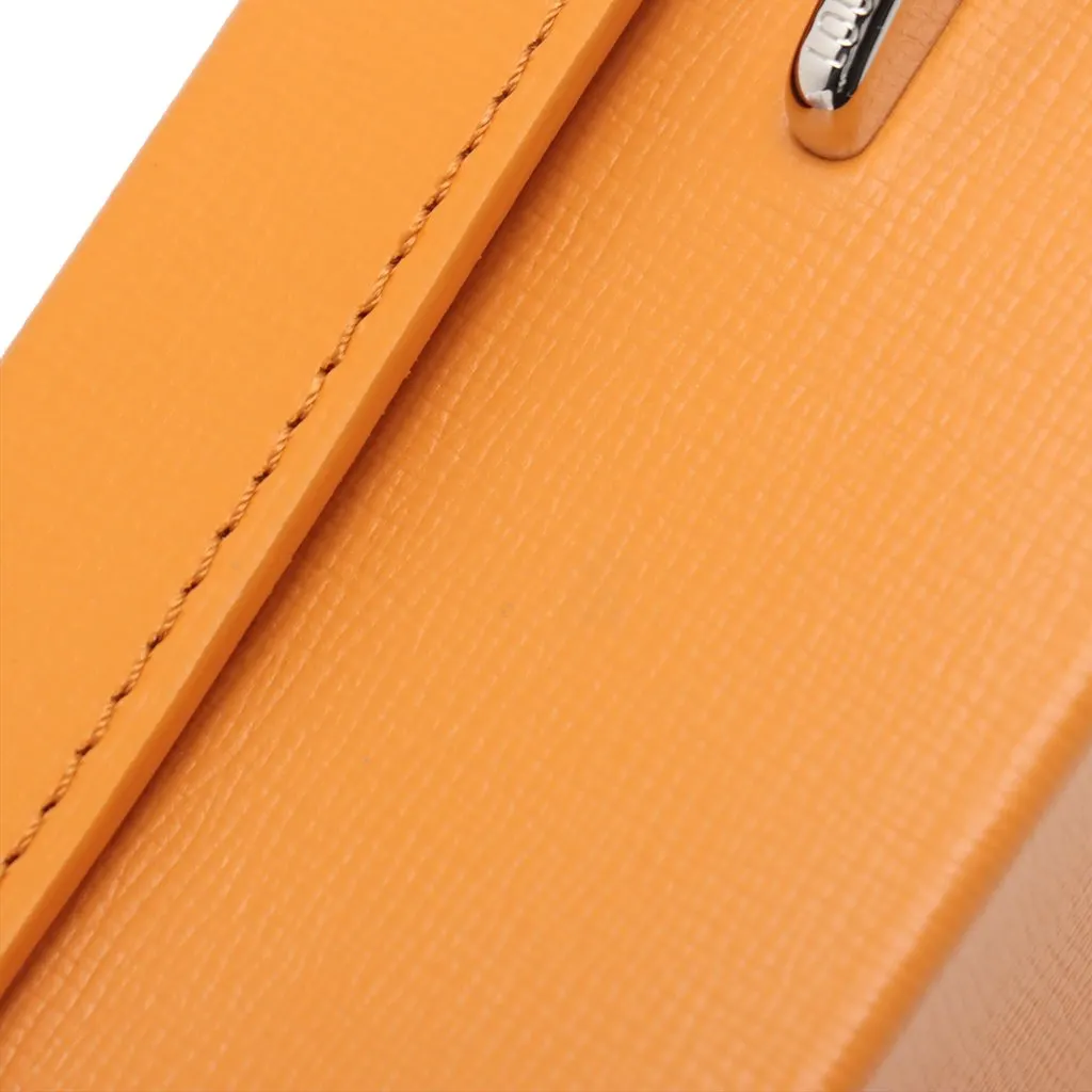Louis Vuitton Calfskin Shopper Clutch with Strap Orange Leather Very good - Box View