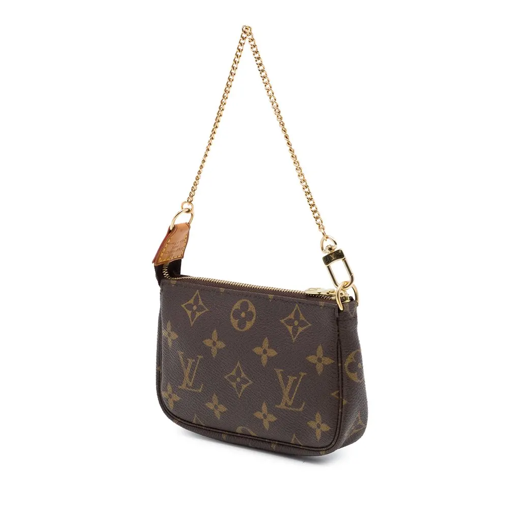 Louis Vuitton Monogram Mini Pochette Accessoires Brown Canvas Very good - Back View