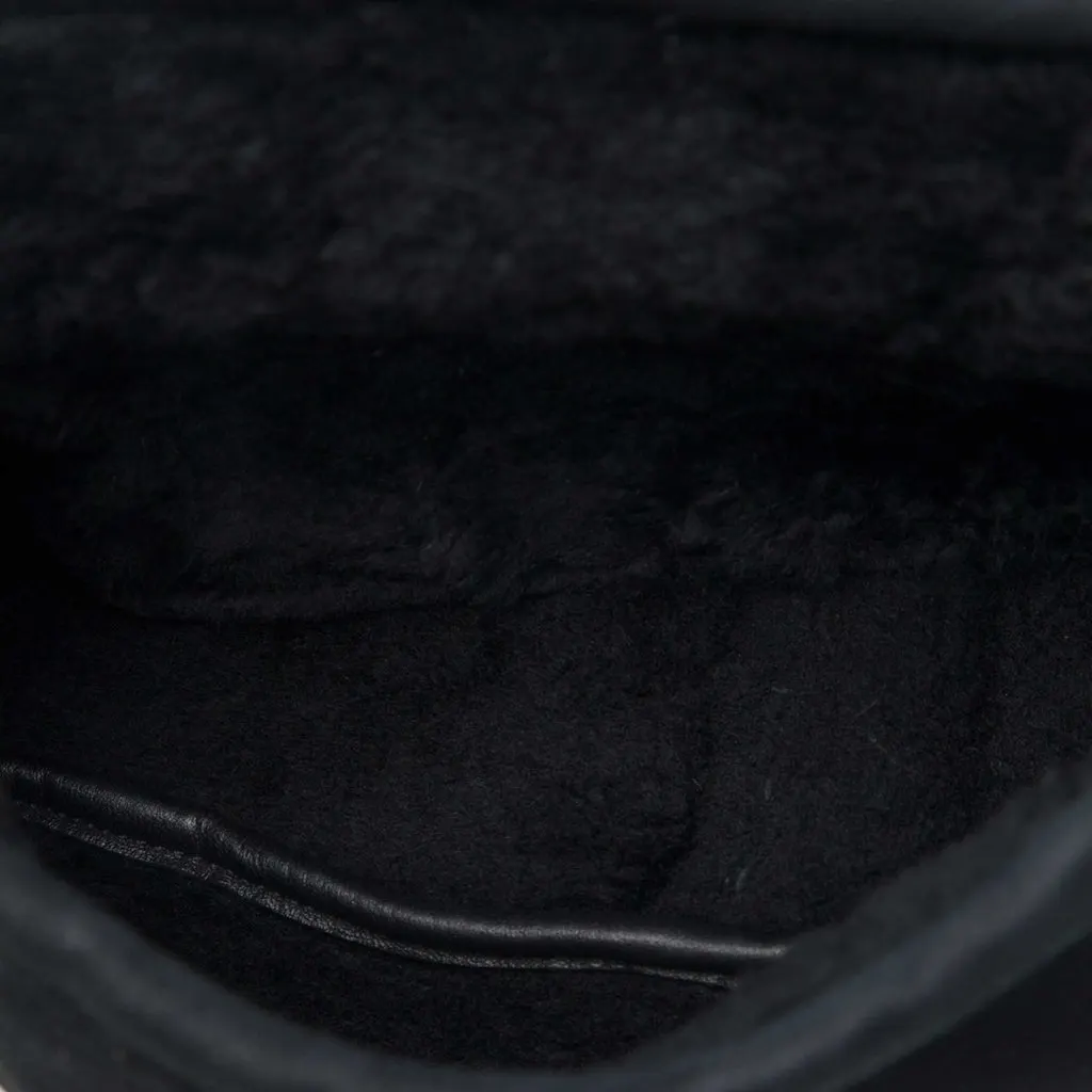Chanel Shearling Trimmed Suede Reissue 2.55 Flap Black Leather Very good - Model View