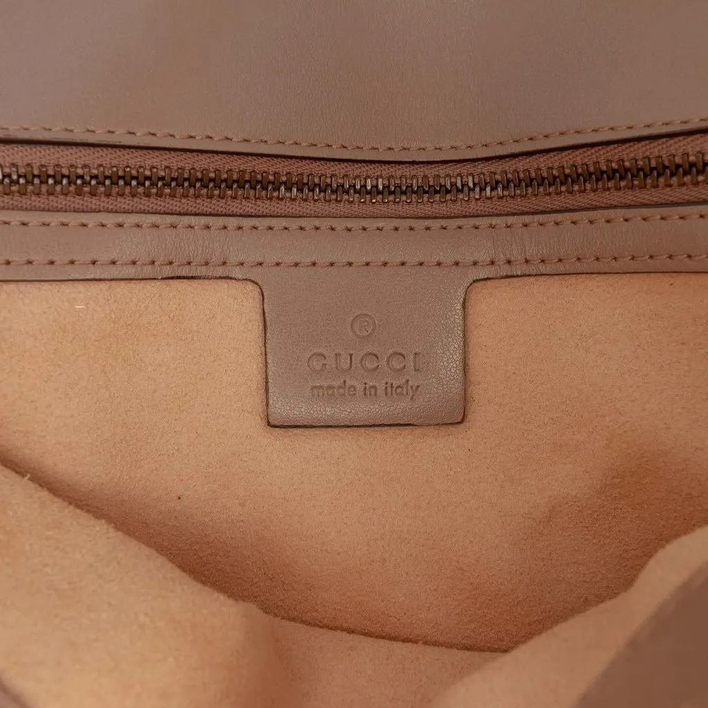 Gucci Medium GG Marmont Matelasse Calfskin Shoulder Bag Brown Leather Good - Box View