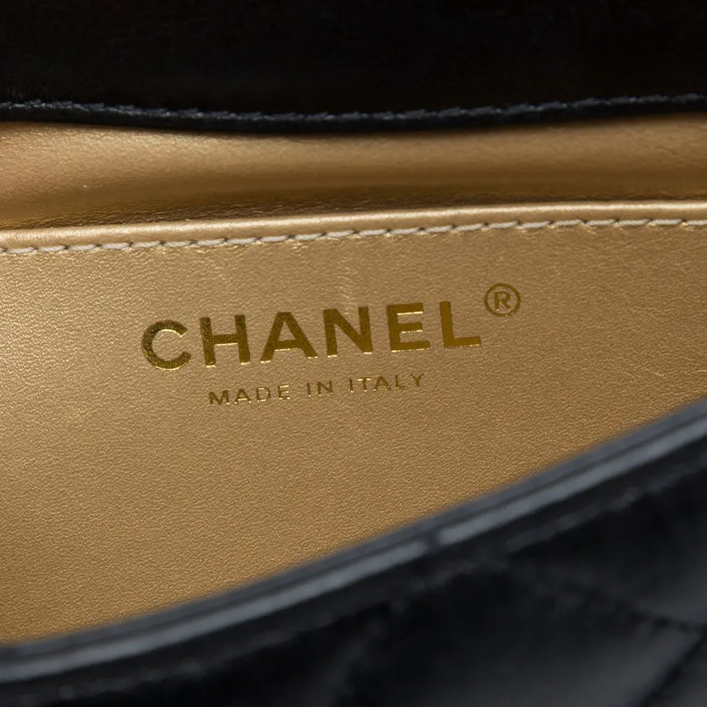 Chanel Mini CC Quilted Calfskin Multi Chain Single Flap Black Leather Good - Box View