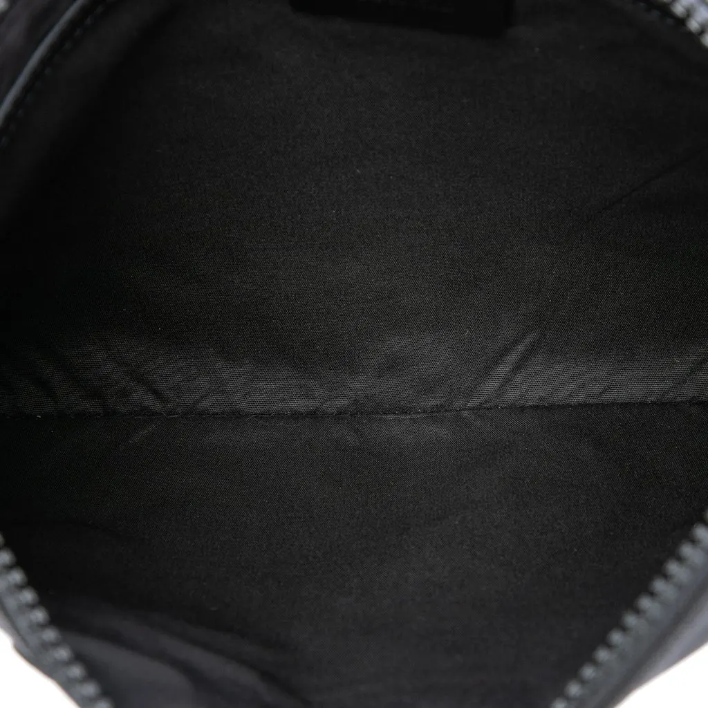 Dior Nylon Patch Embellished Zip Clutch Black Very good - Model View