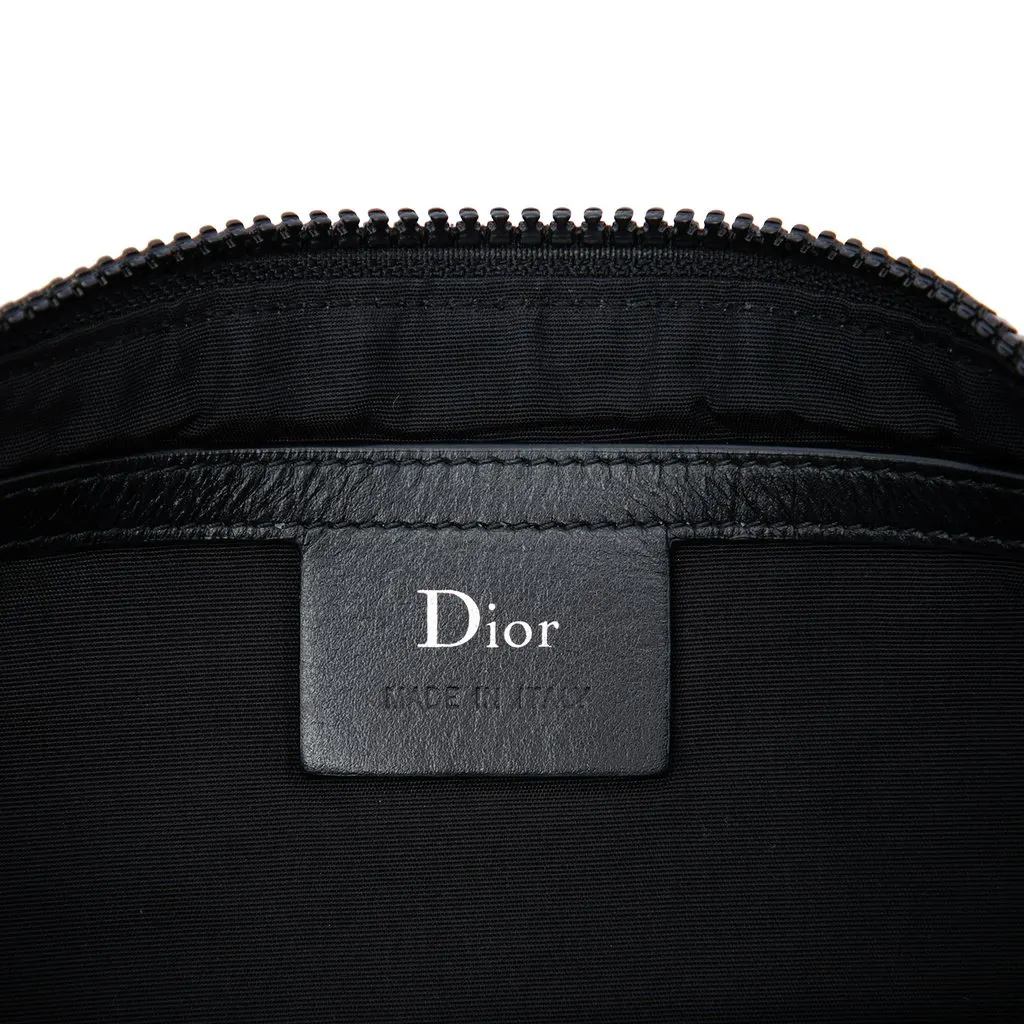 Dior Nylon Patch Embellished Zip Clutch Black Very good - Box View