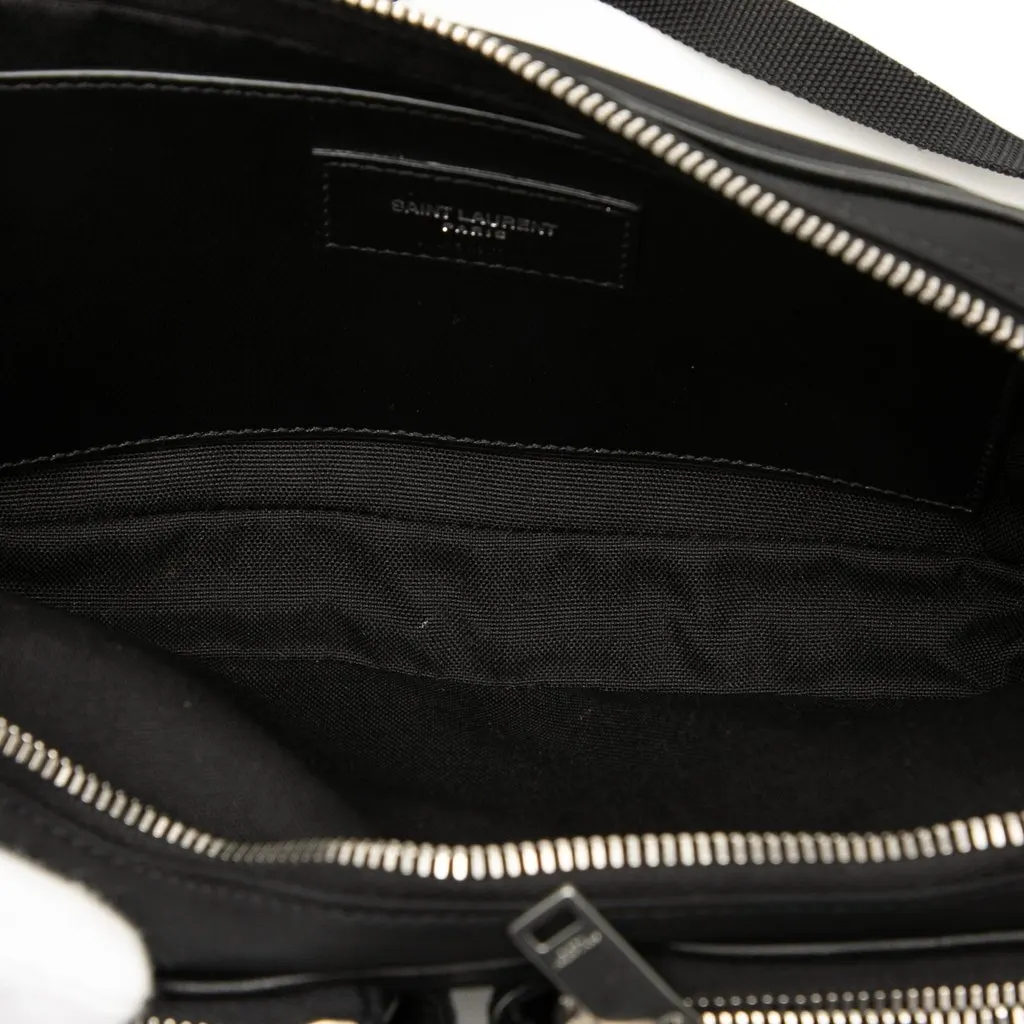 Saint Laurent Nylon and Patent Crossbody Black Very good - Model View