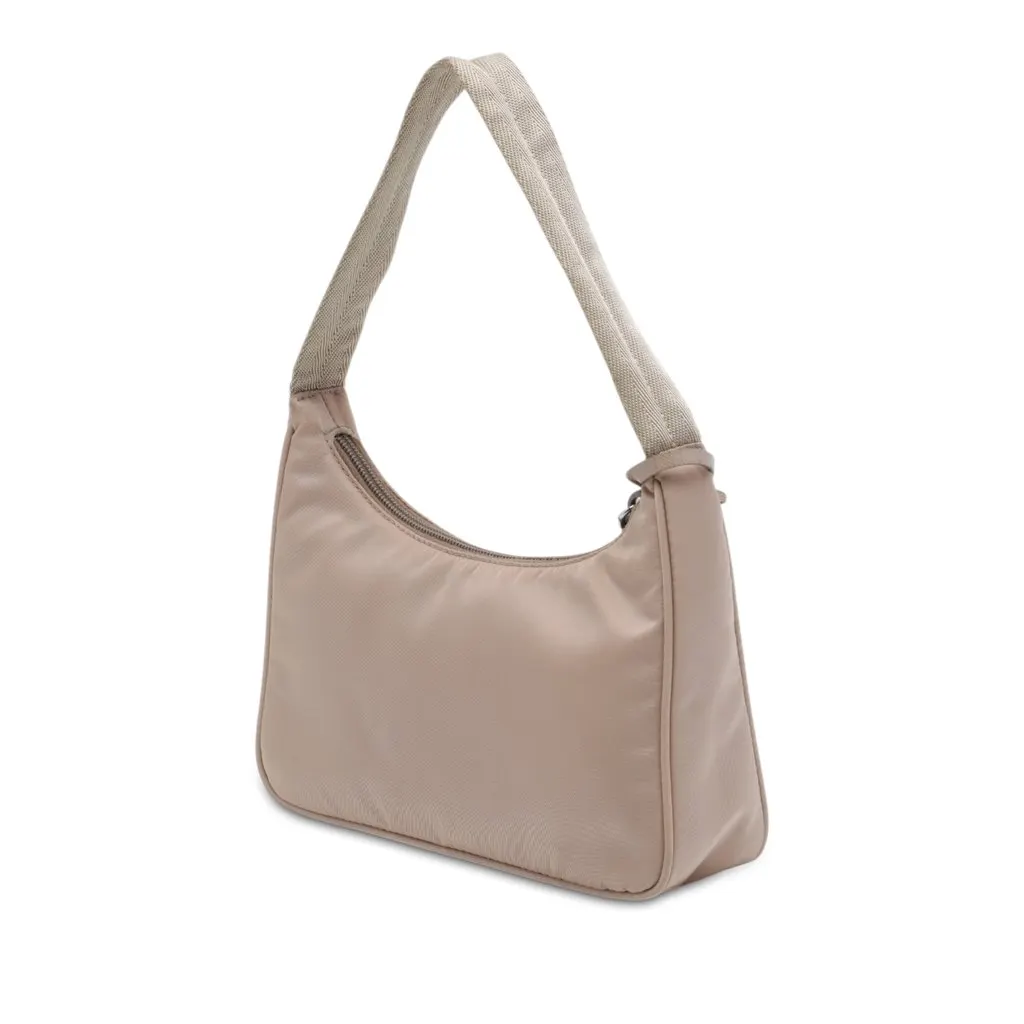 Prada Mini Tessuto Re Edition 2000 Shoulder Bag Beige Polyamide Very good - Back View