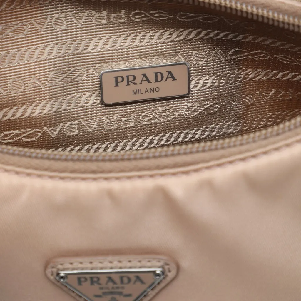 Prada Mini Tessuto Re Edition 2000 Shoulder Bag Beige Polyamide Very good - Box View