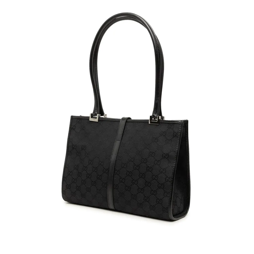 Gucci GG Canvas Jackie Tote Black Very good - Back View