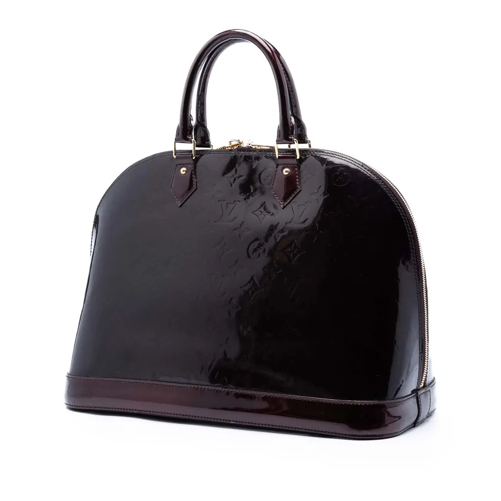Louis Vuitton Monogram Vernis Alma GM Purple Leather Very good - Back View
