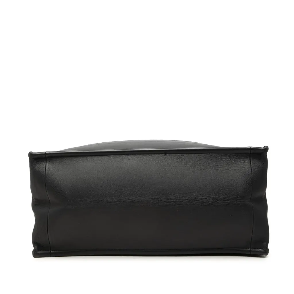 Dior Medium Embossed Leather Book Tote Black Leather Very good - Inside View