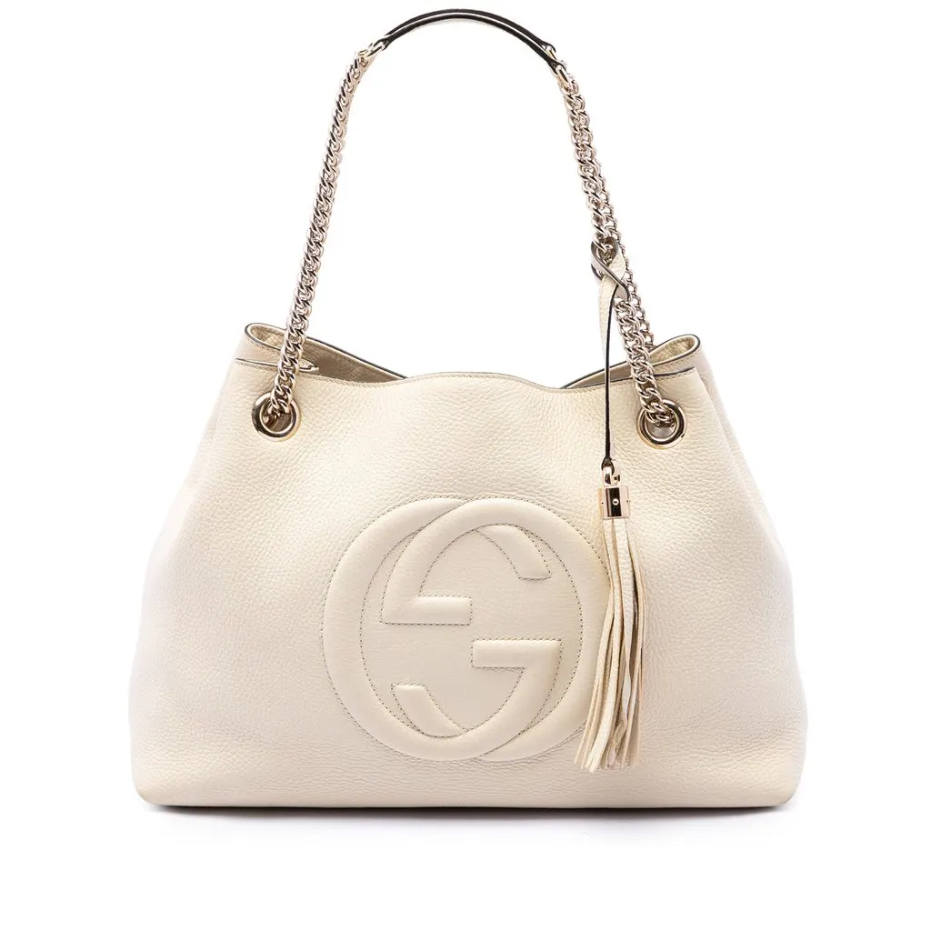 Gucci متوسطة جلد العجل سوهو بسلسلة حقيبة توت