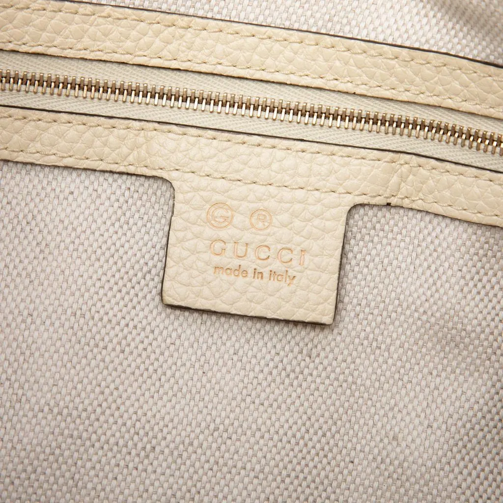Gucci Medium Calfskin Soho Chain Tote White Leather Very good - Box View