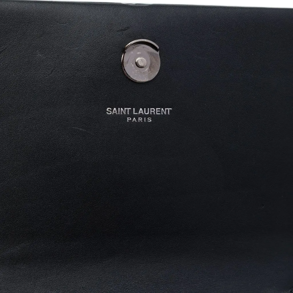 Saint Laurent Calfskin Cloud Star Applique Classic Monogram Kate Tassel Wallet on Chain Black Leather Very good - Box View