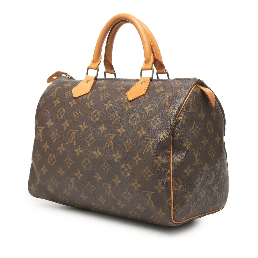 Louis Vuitton Monogram Speedy 30 Brown Canvas Very good - Back View