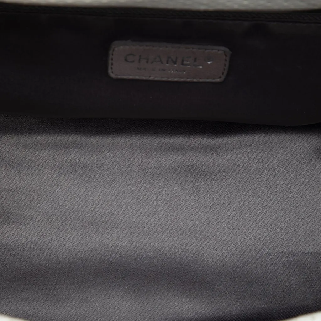 Chanel Perforated Calfskin Reissue 2.55 East West Accordion Flap White Leather Very good - Model View