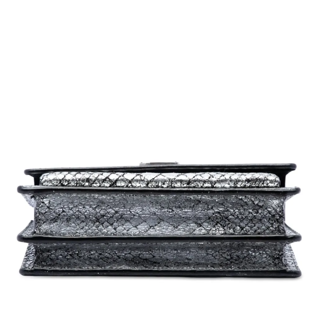 Saint Laurent Medium Python Embossed Leather Monogram Sunset Crossbody Silver Leather Very good - Inside View