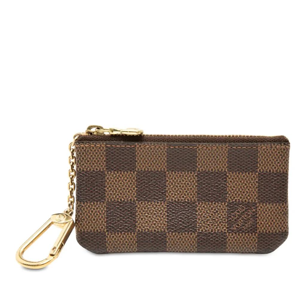 Louis Vuitton Damier Ebene Pochette Cles Brown Canvas Very good - Front View