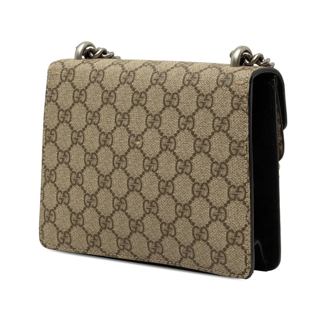 Gucci Small GG Supreme Dionysus Crossbody Beige Canvas Good - Back View