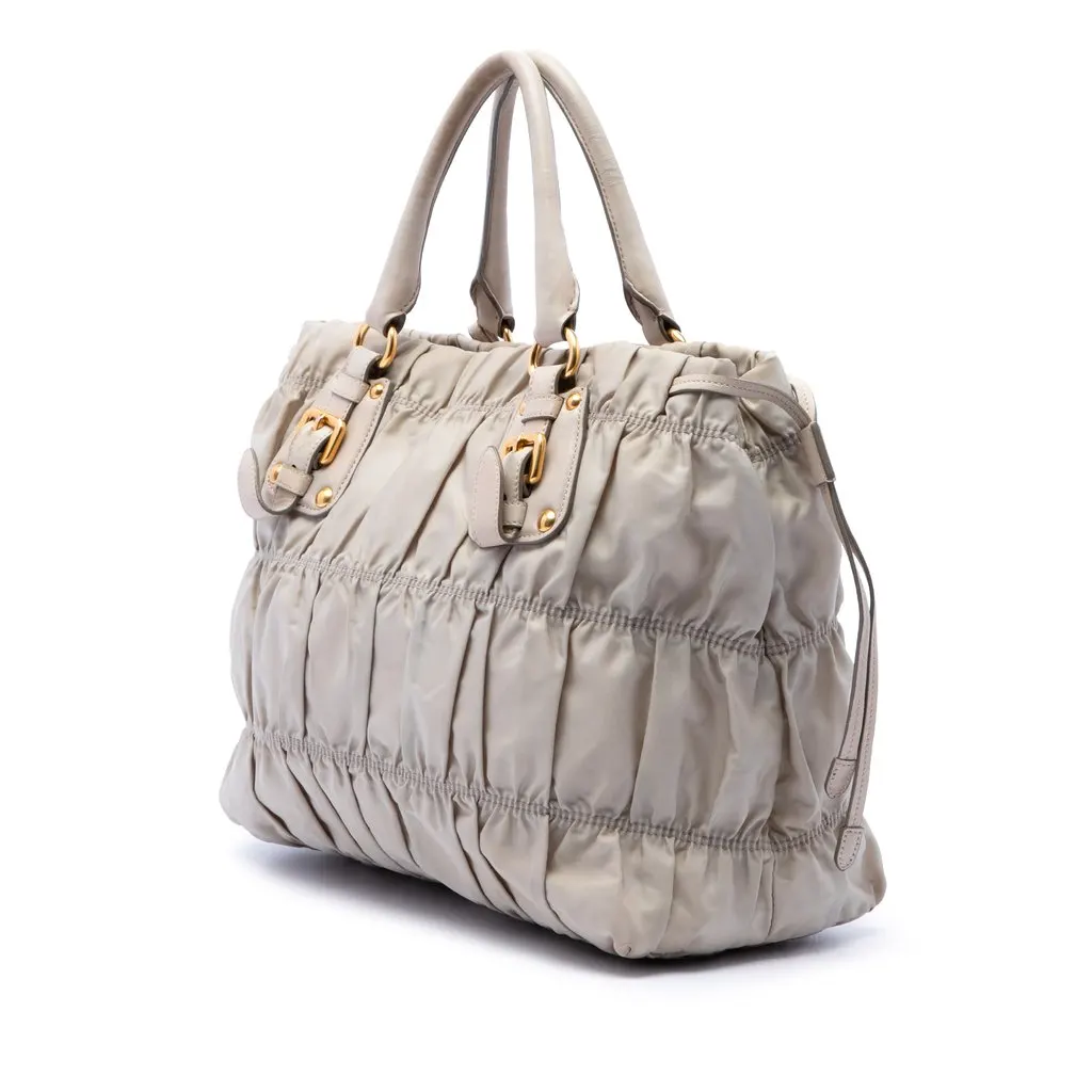 Prada Tessuto Gaufre Satchel Brown Very good - Back View