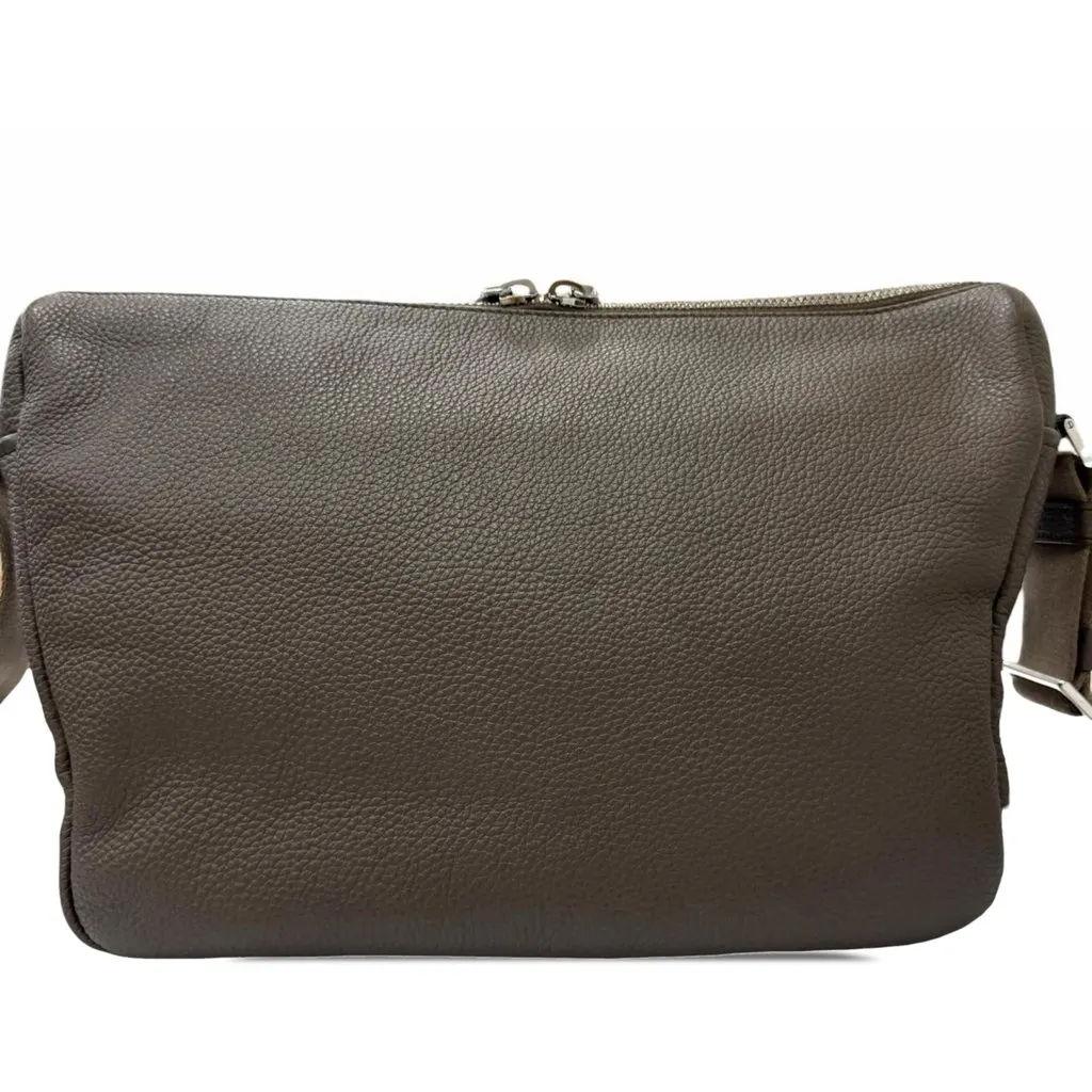 Prada Vitello Daino Crossbody Brown Leather Very good - Back View