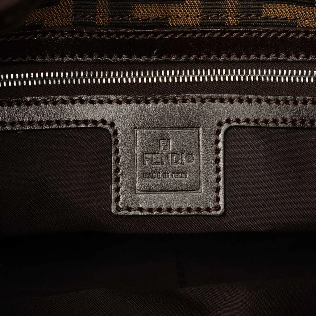 Fendi Zucca Canvas Shoulder Bag Brown Very good - Box View