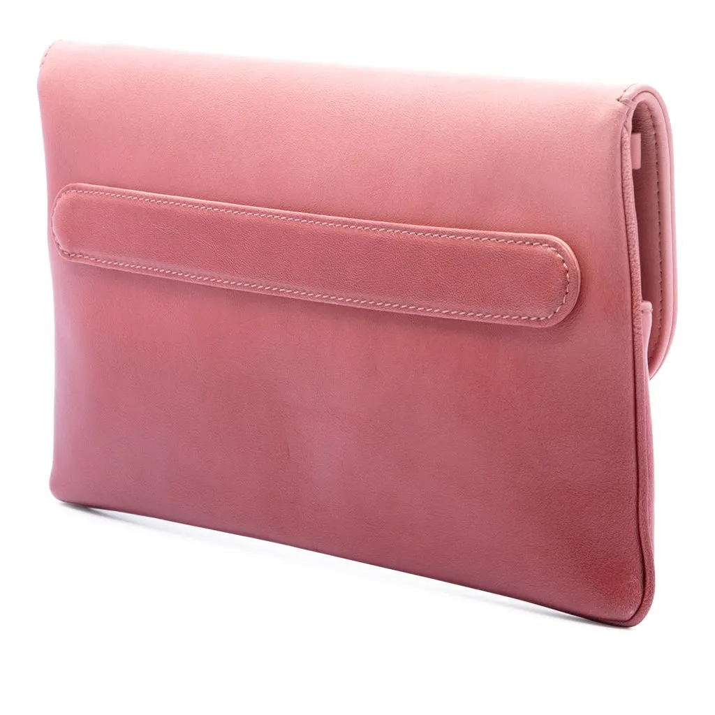 Dior Medium Gradient Calfskin DiorDouble Chain Bag Pink Leather Very good - Back View