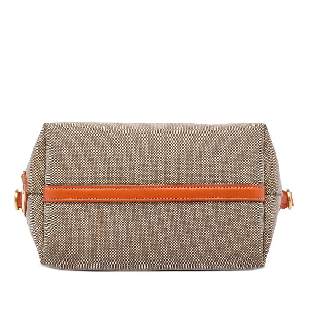Prada Canvas Canapa Logo Bow Satchel Beige Very good - Inside View