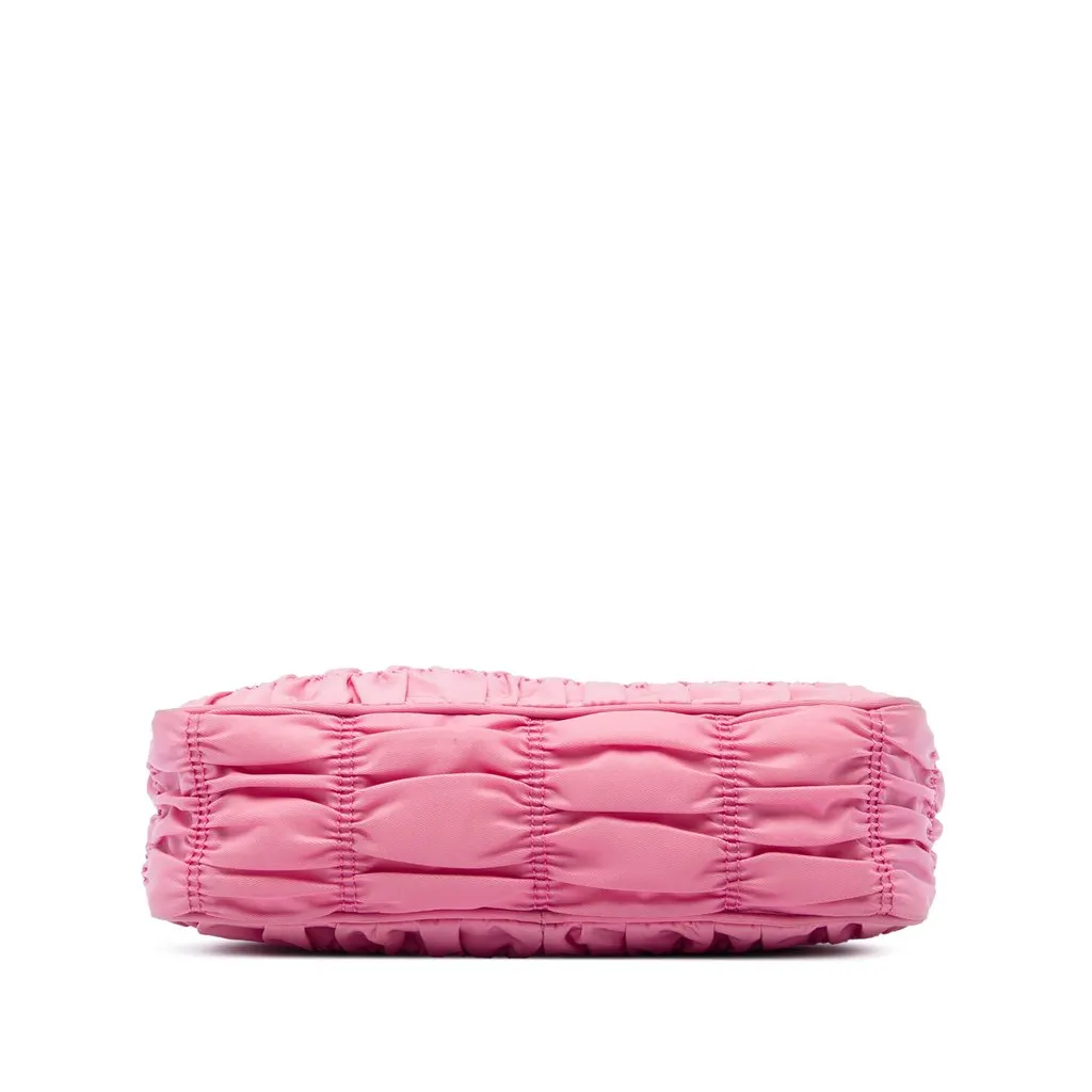 Prada Tessuto Gaufre Re Edition Shoulder Bag Pink Very good - Inside View