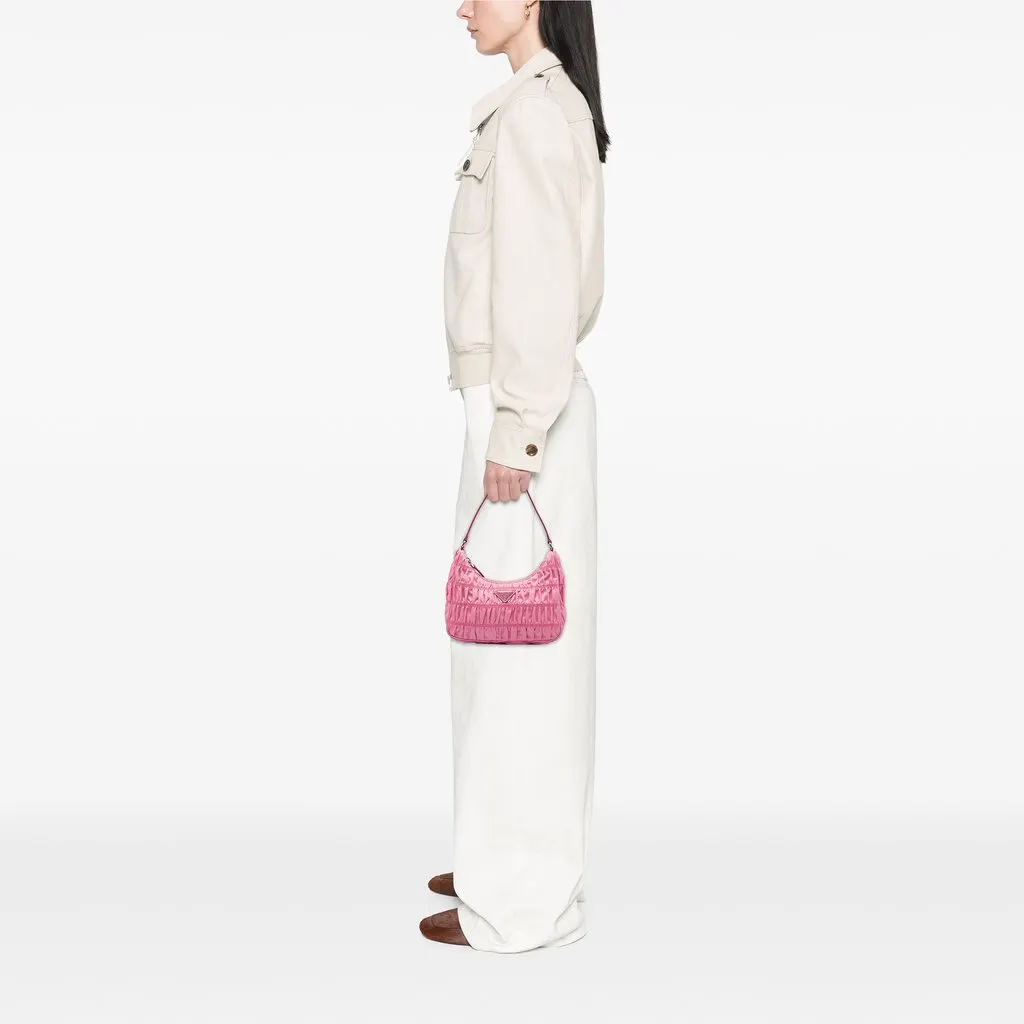 Prada Tessuto Gaufre Re Edition Shoulder Bag Pink Very good - Box View