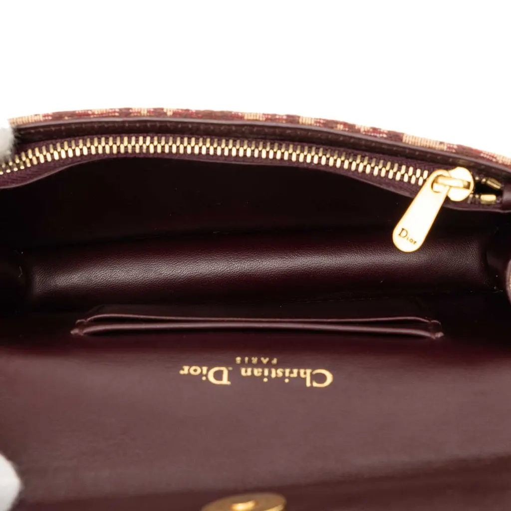 Dior Oblique Canvas Saddle Belt Bag Red Canvas Good - Model View