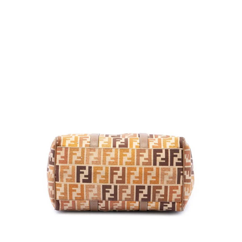 Fendi Zucca Canvas Selleria Satchel Beige Very good - Inside View