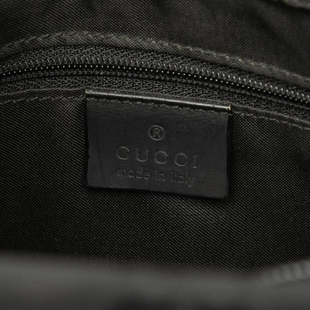 Gucci GG Nylon Bamboo Satchel Black Polyamide Good - Box View