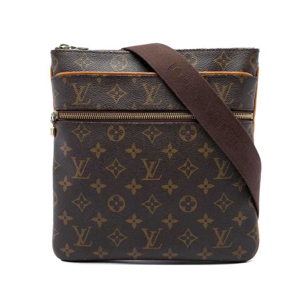 Louis Vuitton Monogram Pochette Valmy Brown Canvas Very good - Front View