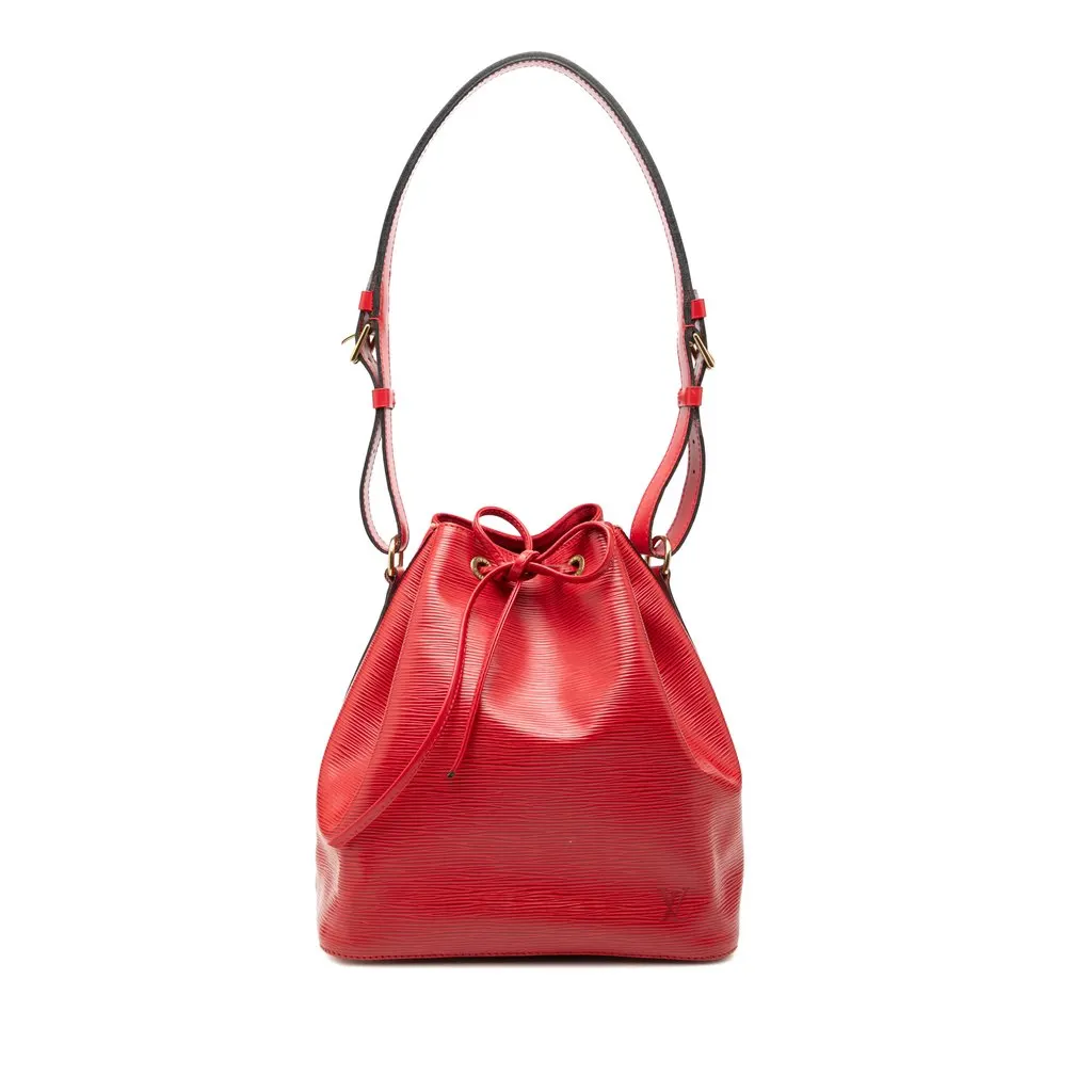 Louis Vuitton Epi Petit Noe Red Leather Good - Front View