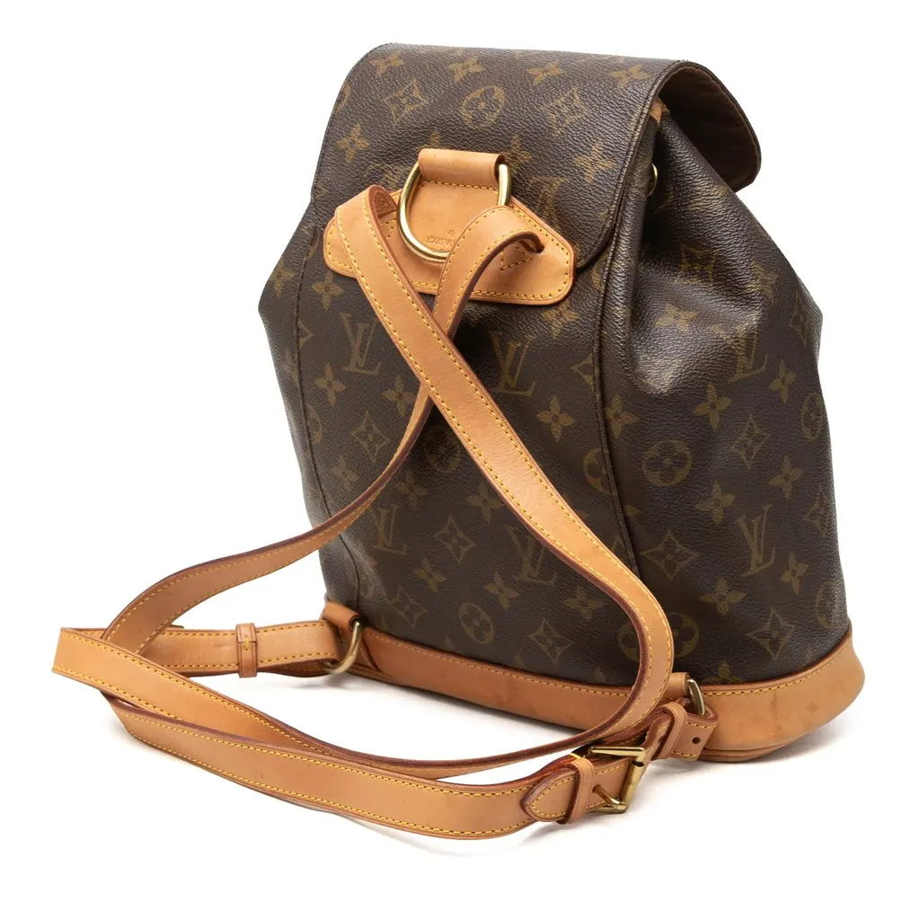 Louis Vuitton Monogram Montsouris PM Brown Canvas Good - Back View