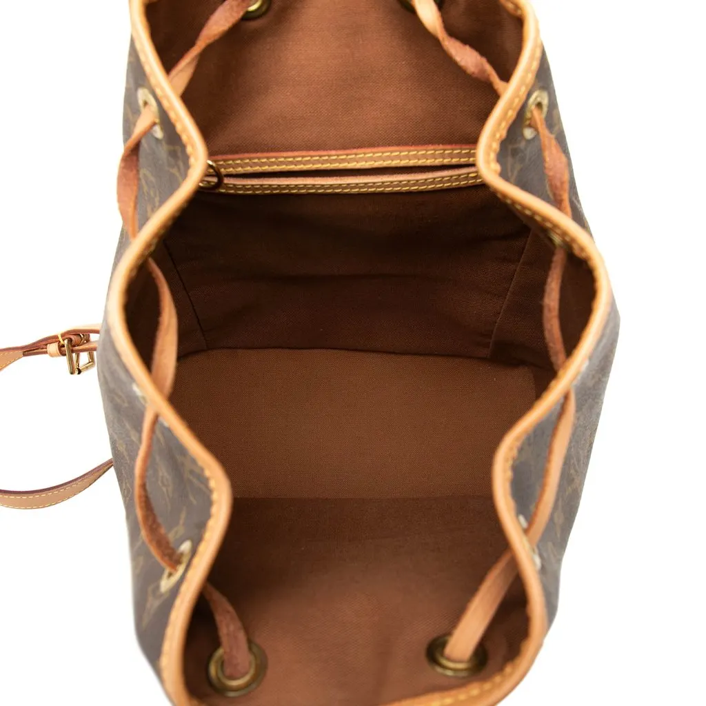Louis Vuitton Monogram Montsouris PM Brown Canvas Good - Model View