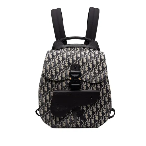 Dior Olique Canvas Saddle Backpack