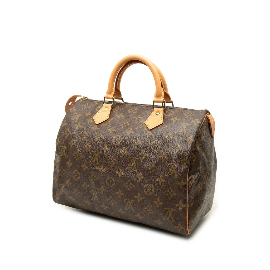 Louis Vuitton Monogram Speedy 30 Brown Canvas Good - Back View