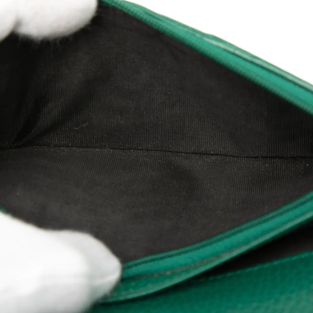 Gucci Calfskin Interlocking G Bifold Long Wallet Black Leather Very good - Model View