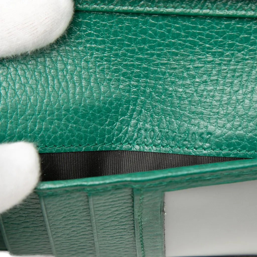 Gucci Calfskin Interlocking G Bifold Long Wallet Black Leather Very good - Box View