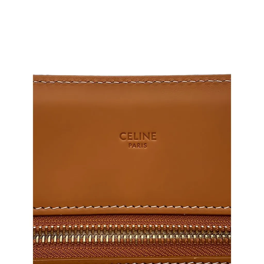 Celine Large Canvas Vertical Cabas Tote Brown Canvas Very good - Box View