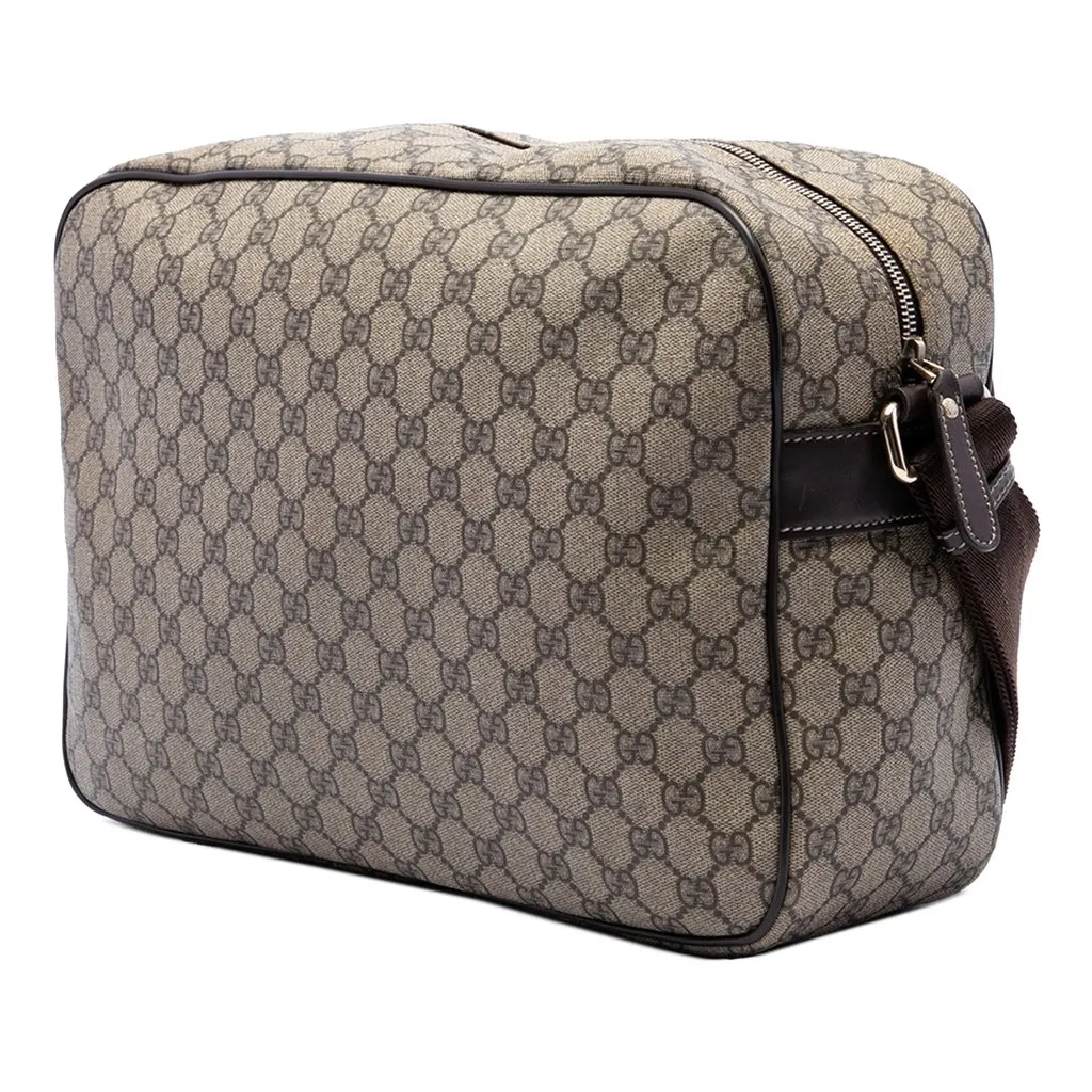 Gucci GG Supreme Crossbody Beige Canvas Very good - Back View