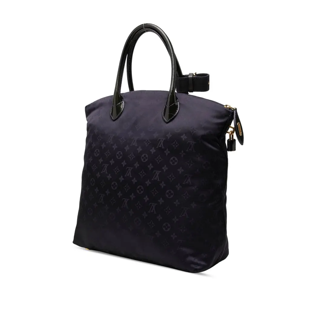 Louis Vuitton Monogram Nylon Desire Lockit Vertical MM Blue Polyamide Very good - Back View