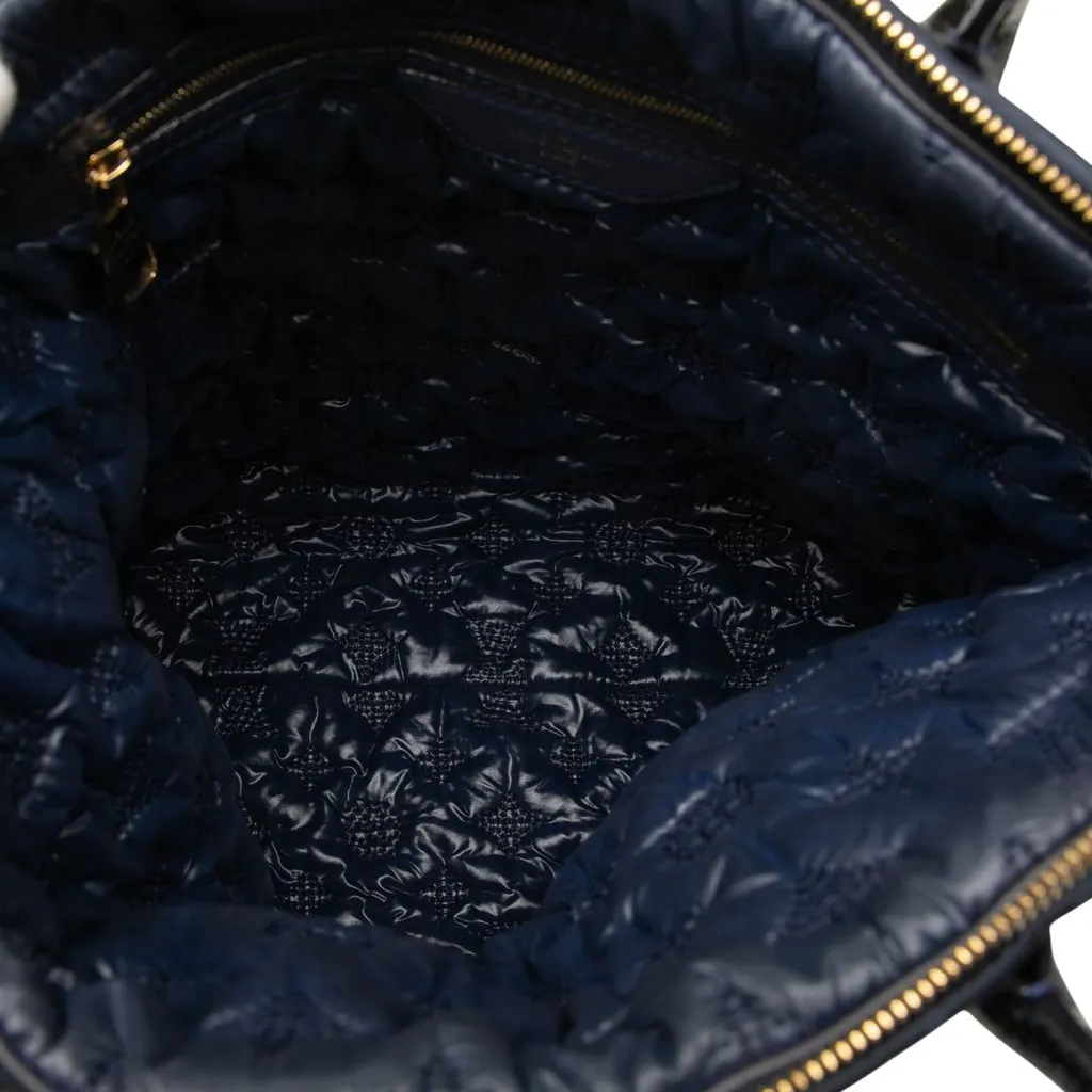 Louis Vuitton Monogram Nylon Desire Lockit Vertical MM Blue Polyamide Very good - Model View