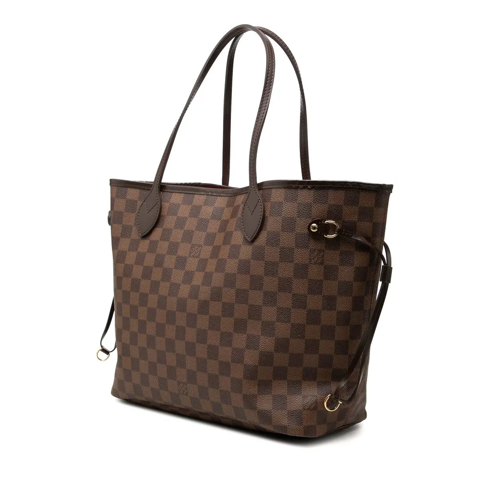 Louis Vuitton Damier Ebene Neverfull MM Brown Canvas Very good - Back View