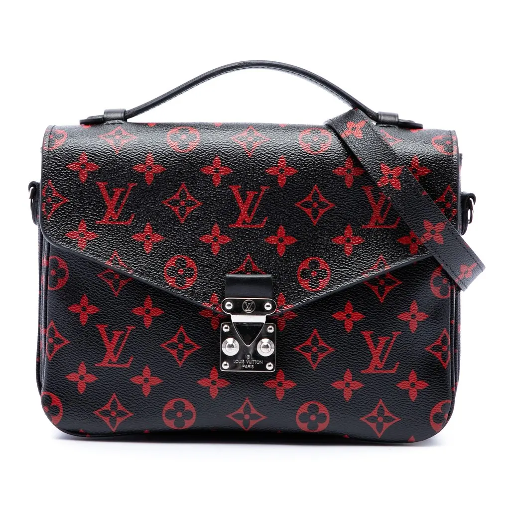 Louis Vuitton Monogram Infrarouge Pochette Metis Black Very good - Front View