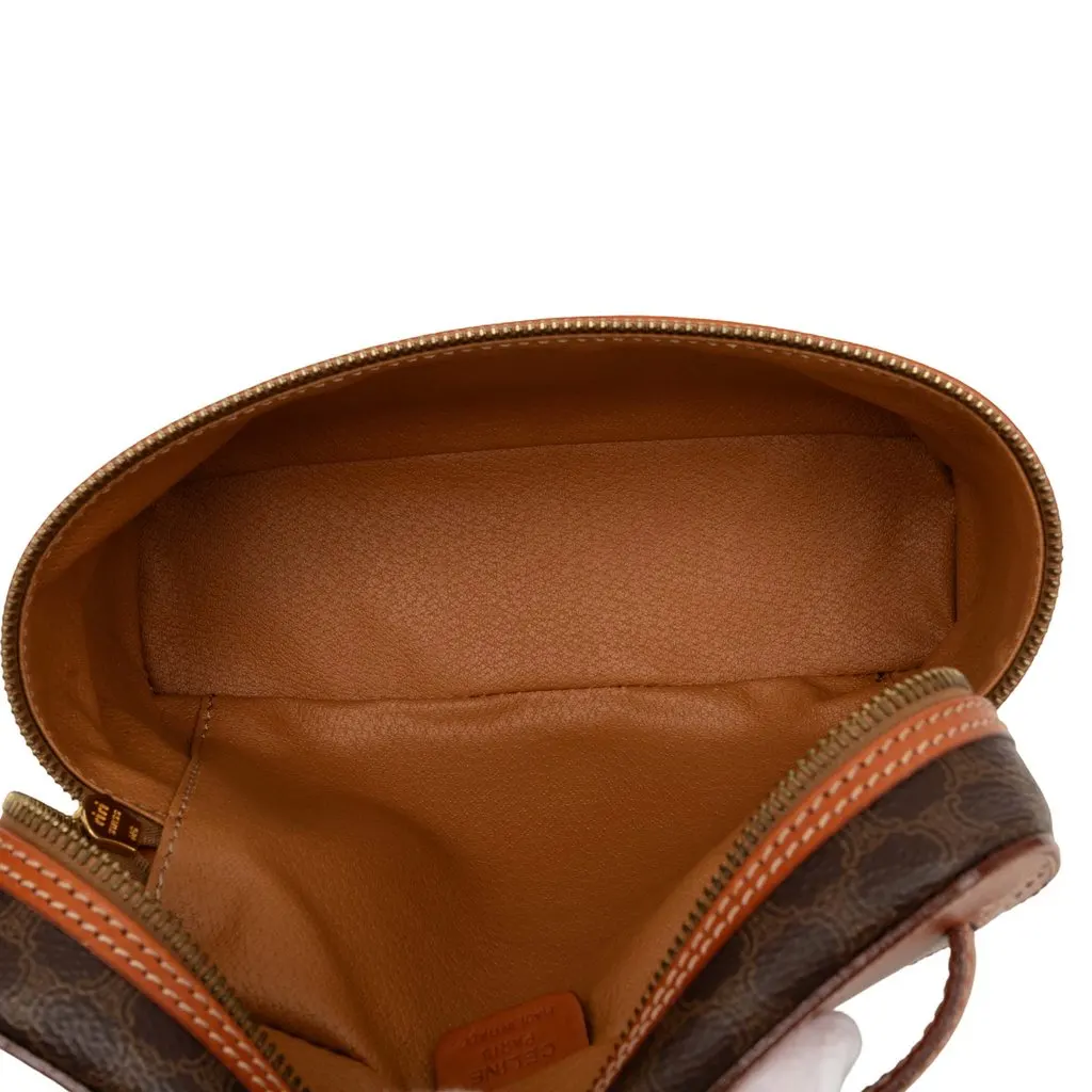 Celine Macadam Coated Canvas Vanity Bag Brown Very good - Model View