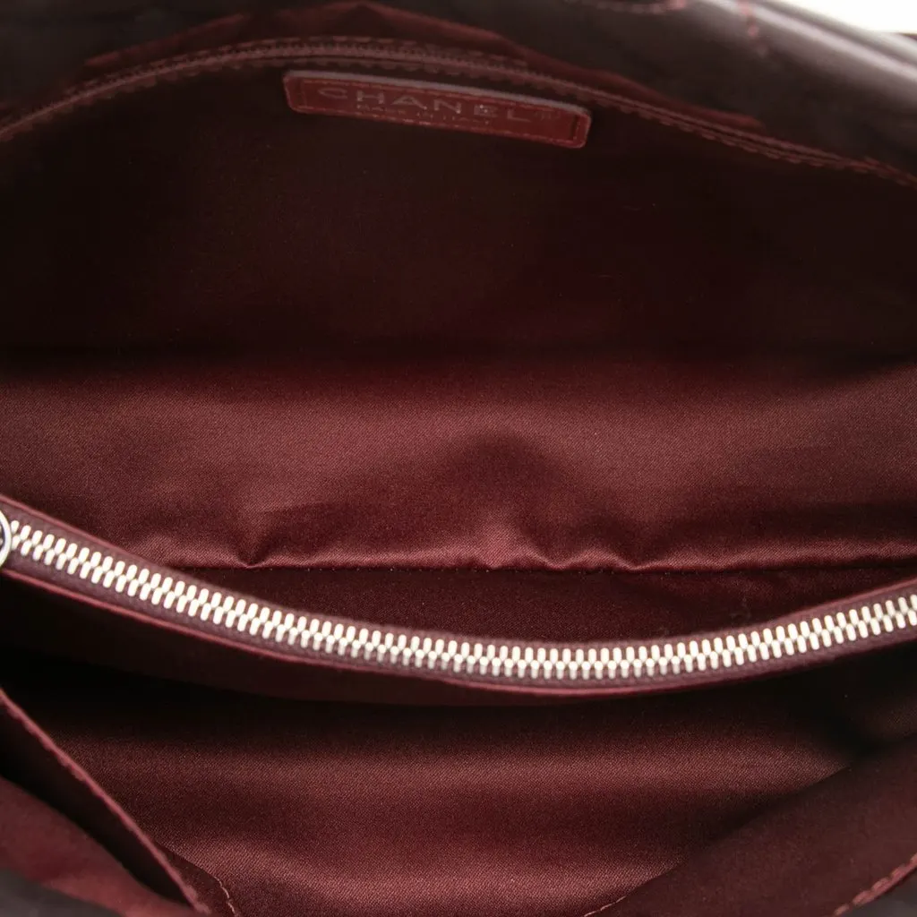Chanel Small Quilted Lambskin Coco Loop Tote Red Leather Good - Model View