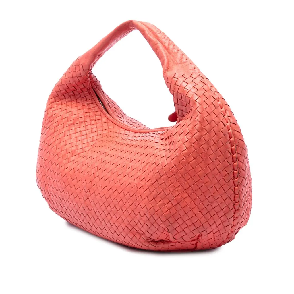 Bottega Veneta Large Nappa Intrecciato Belly Hobo Orange Leather Good - Back View