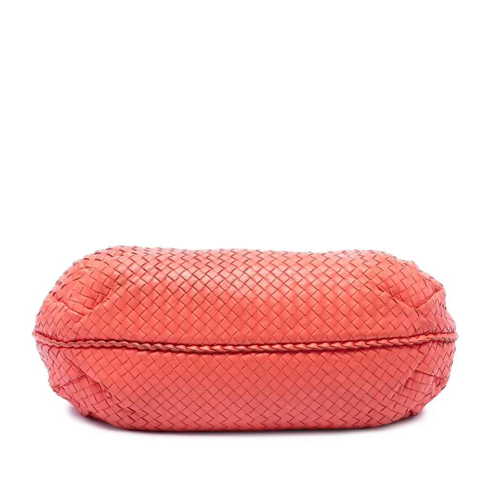 Bottega Veneta Large Nappa Intrecciato Belly Hobo Orange Leather Good - Inside View